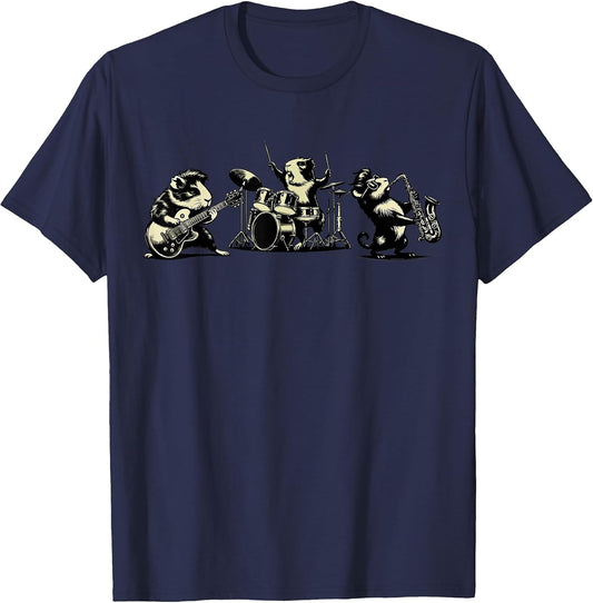 Funny Retro Guinea Pig Rock Music Design