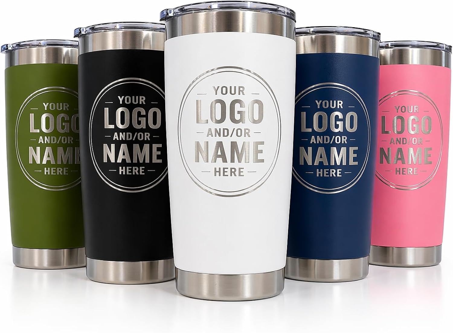 Personalized 20oz Tumbler with Name or Logo, Custom Tumbler, Personalized Tumbler, Custom Stainless Steel Insulated Travel Mug, Customizable Cup, Personalized Coffee Tumbler
