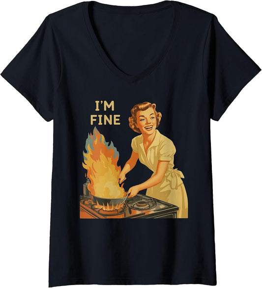 I'm fine Funny Housewife Merch Co.