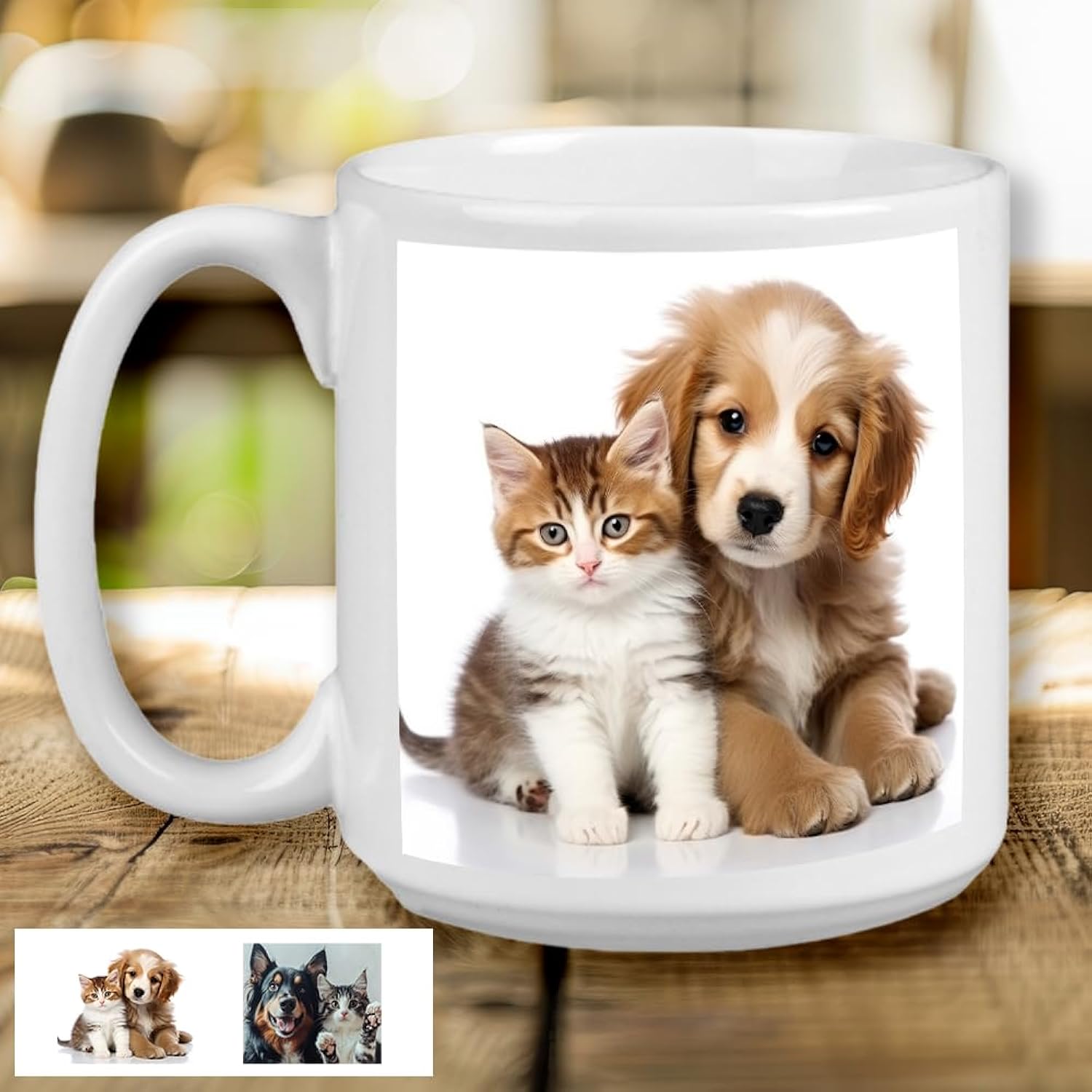 Custom Photo Ceramic Coffee Mug, Jumbo Sized-20oz, Glossy or Matte Finish (2 Images)