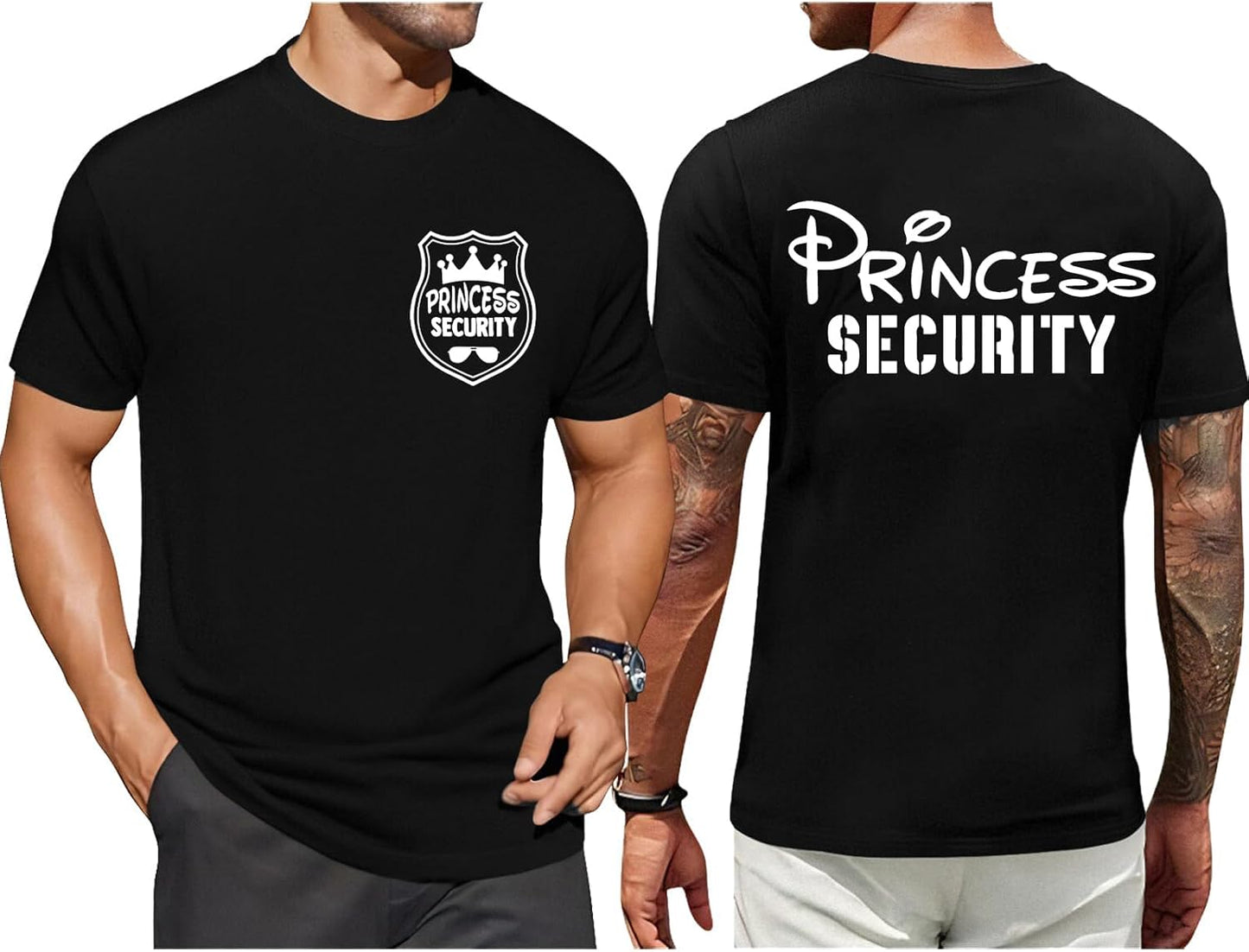 Princess Security Team Shirt for Men Magical Kingdom T-Shirt Dad Birthday Party Family Trip Tees Summer Graphic Tops