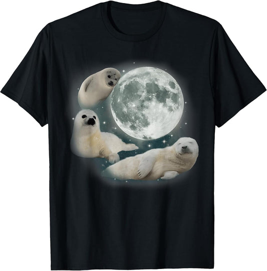 Three Baby Seal Vintage Graphic 90s Funny Women Men Kids T-Shirt