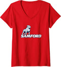 Womens Samford Bulldogs |NCAA Official University Merch | PPSAM01 V-Neck T-Shirt