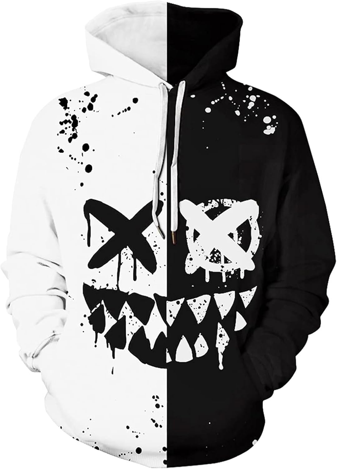 Men's Graphic Pullover Hoodie, Teen Boy 3D Print Novelty Sweatshirt