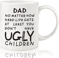 Fathers Day Dad Gifts from Daughter Son Wife: 11oz Funny Coffee Mug for Dad Unique Birthday Gifts for Father Husband Men Him Personalized Christmas Anniversary Retirement Presents for Daddy Stepfather