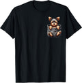Puppy Yorkshire Terrier in Your Pocket Peeking Dogs Lover T-Shirt