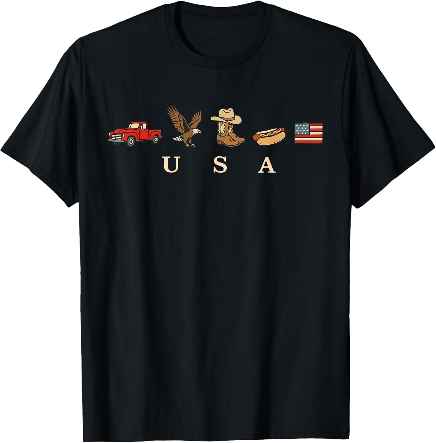 Cute 4th Of July USA Icons American Flag Patriotic