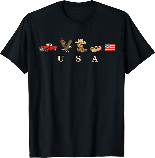 Cute 4th Of July USA Icons American Flag Patriotic