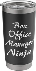 Box Office Manager Tshirt Occupation Work Stainless Steel Insulated Tumbler