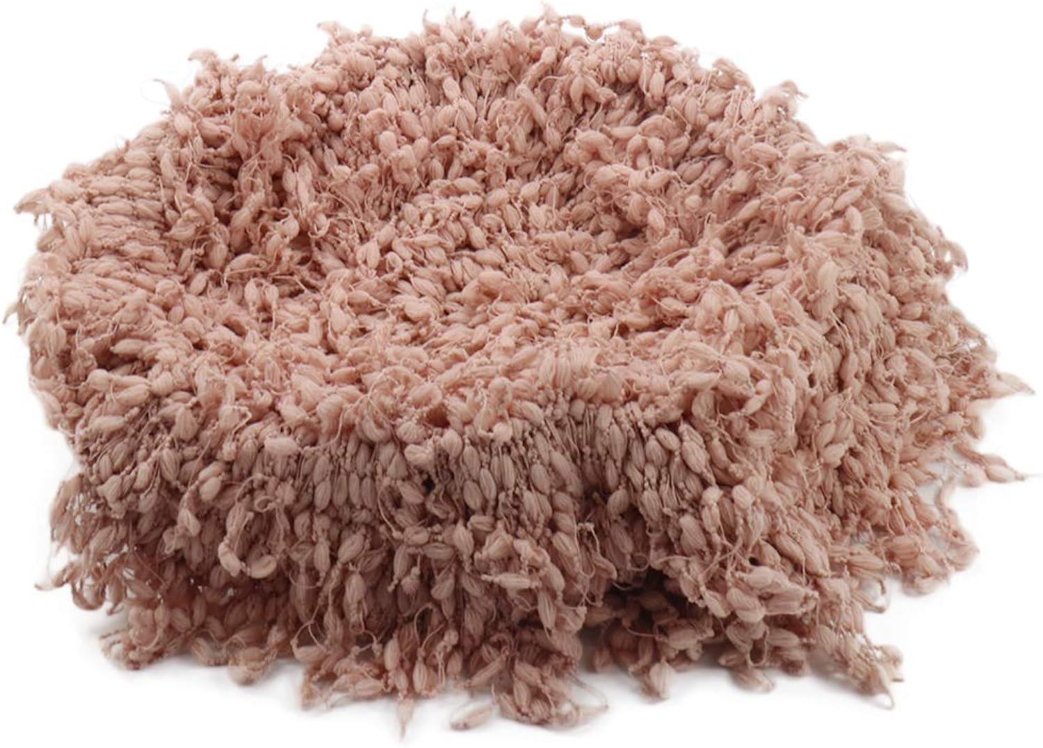 Hand Crochet Round Blanket with Fringe Newborn Photography Props Newborn Photography Basket Stuffer Filler Mat