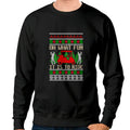 Funny Ride Golf Cart Ugly Christmas Sweater Golfing Golfer Sweatshirt