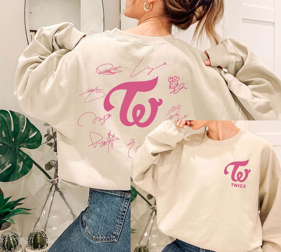 Twice Two Sides Sweatshirt. Tzuyu, Mina, Dahyun, Nayeon, Jeongyeon, Jihyo, Momo, Sana, Chaeyoung Sweatshirt
