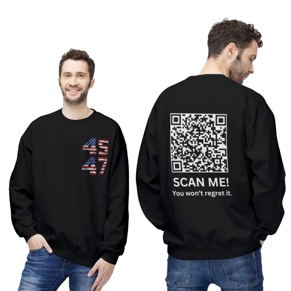 Trump QR Code YMCA Dance Front and Back Sweatshirt