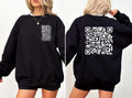 Dancing Donald Trump QR Code Sweatshirt - Humorous Black Activewear for Kids - Unique Political Gift