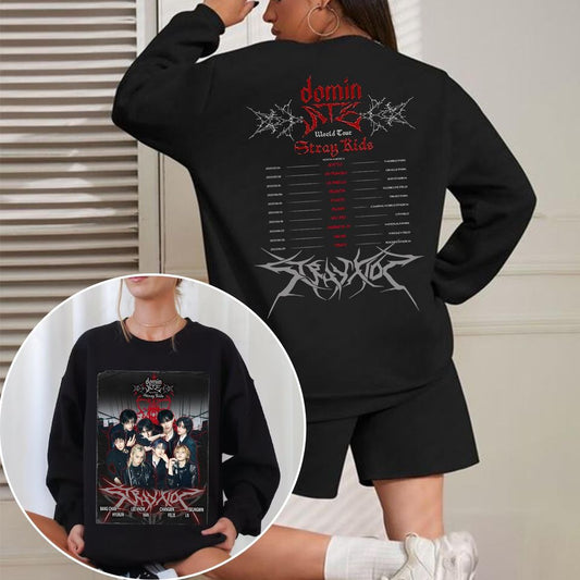 Stray Kids dominATE World Tour US 2025 Sweatshirt, Stray Kids Hop Album Shirt, Stray Kids ATE Album Sweatshirt