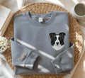 Custom Pet Portrait Embroidered Sweatshirt: Personalized Dog Shirt, Memorial Gift