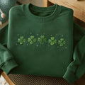 Embroidered Clover Sweatshirt, St. Patrick's Day Irish Shirt