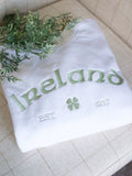 Ireland Shamrock Embroidered Crewneck Sweatshirt, Custom Vintage St. Patrick's Day Shirt, Irish Lucky Clover Sweater Gift