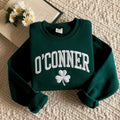 Embroidered Custom Shamrock Sweatshirt, Personalized St Patrick's Day Gift