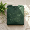 Embroidered Slainte Shamrock Sweatshirt, Irish St Patricks Day