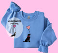 Valentine Dog Embroidered Sweatshirt - Customizable