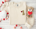 Dog Valentine's Day Embroidery Sweatshirt, Dog Mom Valentines Day Embroidered Shirt, Embroidered Dog Sweatshirt, Embroidery Dog Mom Shirt