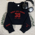 Bookish Hoodie for Windy City Series Fans  Custom Embroidered DeLuca 38 Crewneck  Liz Tomforde Inspired Gift