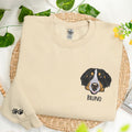 Custom Embroidered Pet Sweatshirt Using Pet Photo - Dog Face Sweatshirt from Photo - Dog Lover Crewnecks - Pet Portrait Pullover - Dog Gifts