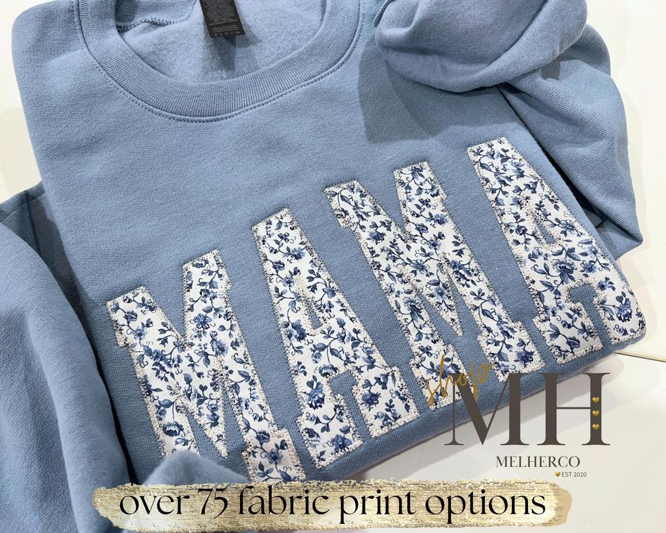 Embroidered Mama Sweatshirt, Mom Sweater, Pregnancy announcement, Mothers Day Gift For Mom, Custom Me, Nana Gigi Auntie Mama Grandma