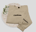 Personalized Embroidered Sweatshirt, Embroidery Hoodie, Text On Sleeve, Custom Sweater, Varsity Crewneck, Mama Outfit, Mother's Day Gift