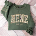 Custom Nene Sweatshirt - Floral Appliqu Embroidered Nene Sweater, Personalized Grandma Gift, Nene Gifts, Mothers Day, Christmas 2025