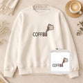 Coffee Time Embroidery Design, Funny Coffee Quote Machine Embroidery File, 3 Colors Minimal Sweatshirt Design, Instant Download PES DST JEF