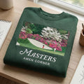 Embroidered Masters Amen Corner Floral Sweatshirt, Golf Tournament Apparel, Quarter Zip Sweatshirt