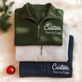 Custom Embroidered Quarter Zip Sweatshirt: Personalized Team Apparel