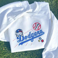 Embroidered Kitty Dodgers Sweatshirt - Original Design