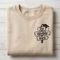 Custom Embroidered Graduation Sweatshirt, The Adventure Begins Shirt, Graduation Gift, Class of 2026, Minimal College Sweatshirt