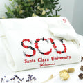 Custom Embroidered Floral College Letter Sweatshirt | College Spirit Wear | Flower University Crewneck | Sorority Gift