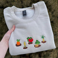 Veggie Starts Sweatshirt Embroidered (Animal Crossing Inspired)