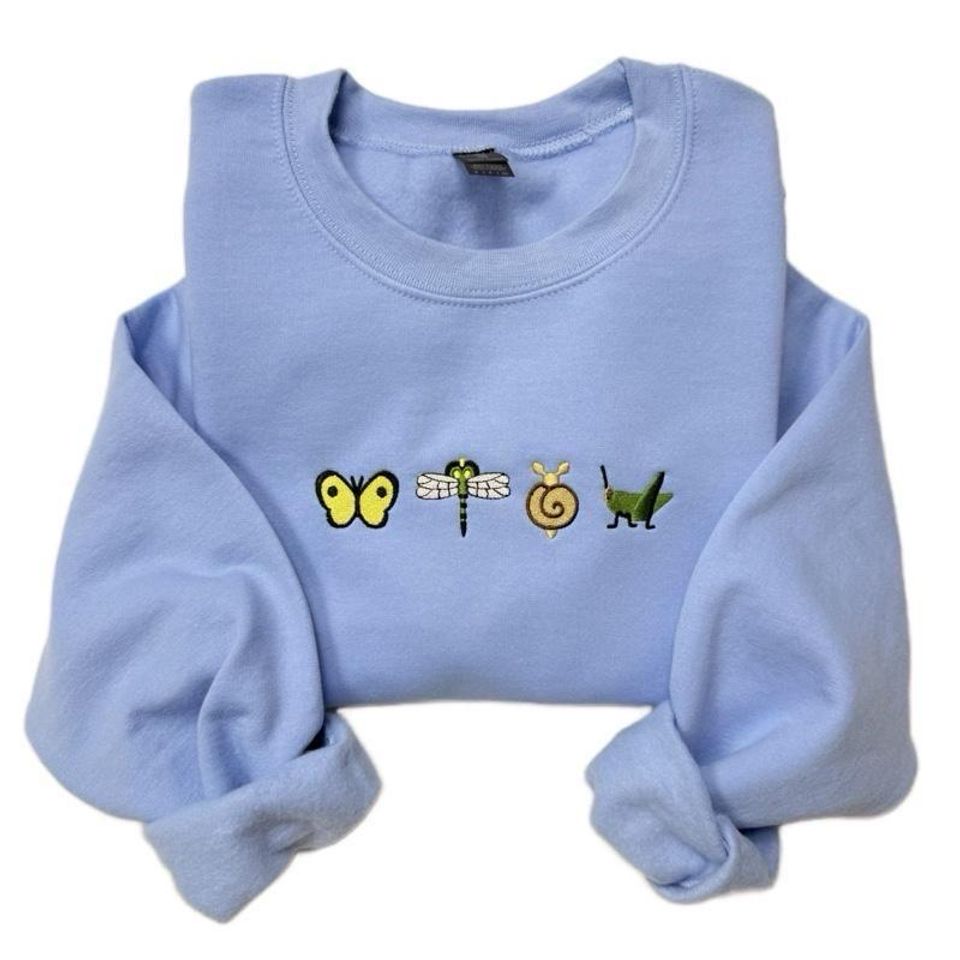 Island Bugs Embroidered Gildan Sweatshirt (Animal Crossing Inspired)
