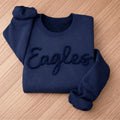 Custom Chenille Lettering Team and School Sweatshirt with 3D Embroidery