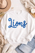 Personalized Chenille Embroidered Sweatshirt, Custom Script Crewneck, Preppy College Style Pullover, Boutique Gift for Her