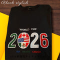 Embroidered Soccer T-Shirt - USA, Mexico & Canada Fans - International Soccer Shirt 2026