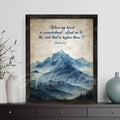 CHRISTIAN BIBLE VERSE | Psalm 61:2 | When my heart is overwhelmed Lead me to the rock that is higher than I | Wall Art Scripture | Printable