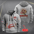 San Francisco SF49ers Custom Name Quarter Zip Hoodie Football Fan Gift