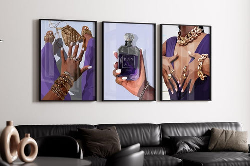 4 set art, Black Woman Art, Modern Art, Black Woman Wall Art, Black Girl Wall Art, African wall art, Black girl art, Wall Art Digital