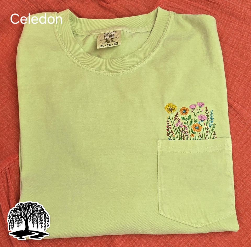 Embroidered Wildflower Pocket Shirt