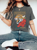 Fearless Christian Leopard Graphic Shirt, Bible Verse Isaiah 41:10 Tee, Faith Based Comfort Colors Shirt