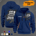 Personalized Name Love J Off Road Heavy Quarter Zip Hoodie