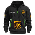 Postal Service Logo Custom Name Quarter Zip Hoodie