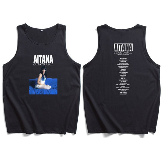 Aitana Cuarto Azul Tour Graphic Men's & Women's Double Sided Tank Top